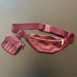Ivy Park Adidas Small Burgundy Fanny Pack/ crossbody and matching Clip Wallet